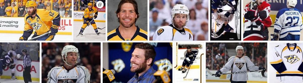Collage with Mike Fisher game photos